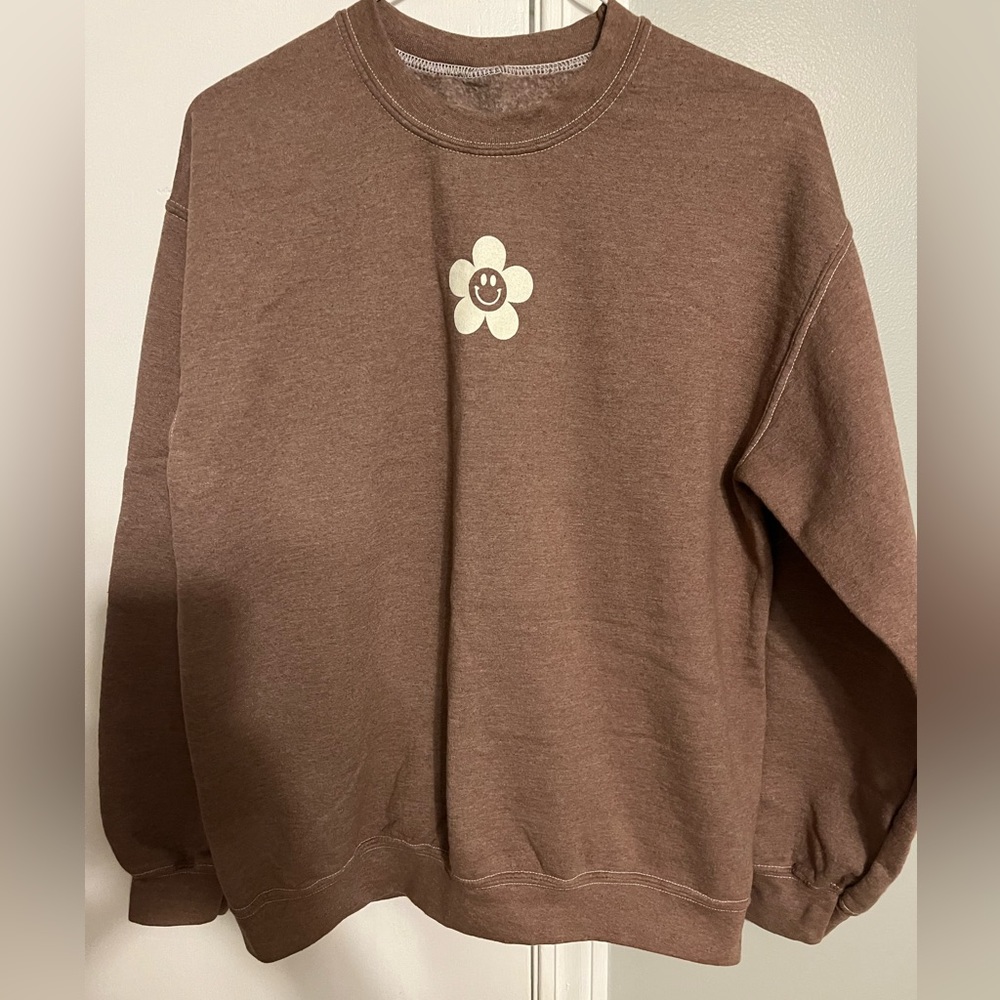 Smiley flower sweatshirt